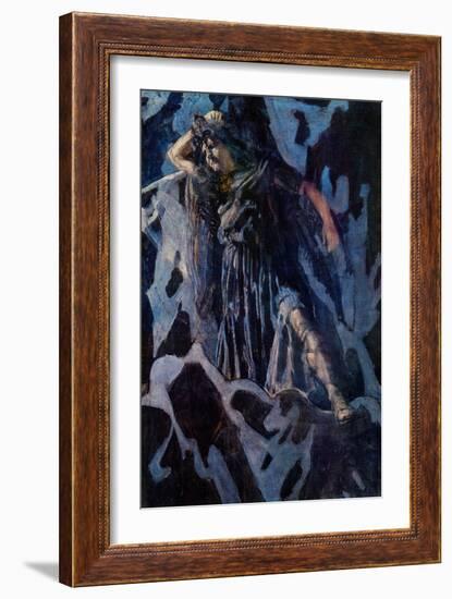 Chaliapin Fyodor in Arrigo Boito's opera 'Mefistofele'-Aleksandr Jakovlevic Golovin-Framed Giclee Print