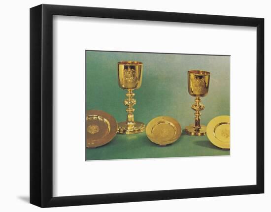 'Chalices and patens', 1953-Unknown-Framed Photographic Print