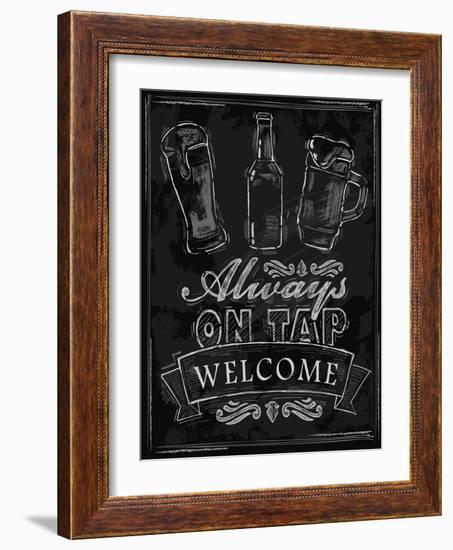 Chalk Beer-bioraven-Framed Art Print