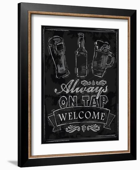 Chalk Beer-bioraven-Framed Art Print