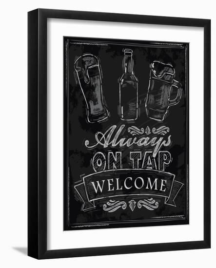 Chalk Beer-bioraven-Framed Art Print