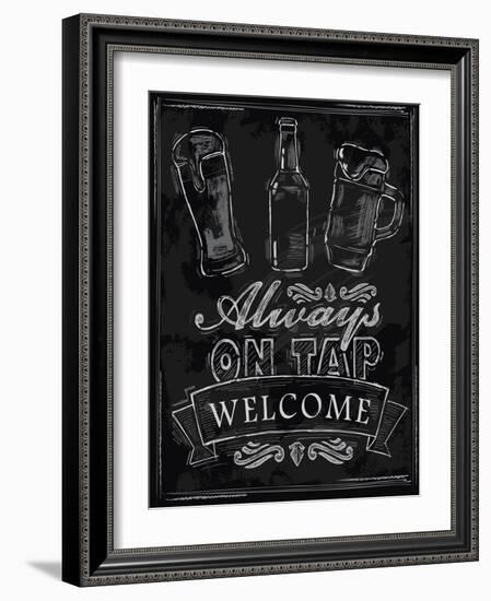 Chalk Beer-bioraven-Framed Art Print