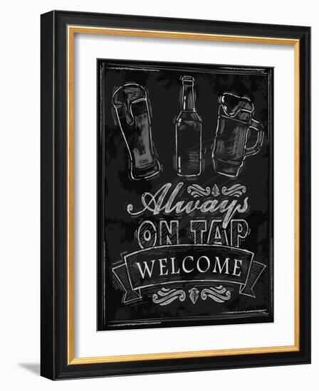 Chalk Beer-bioraven-Framed Art Print