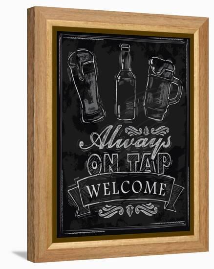 Chalk Beer-bioraven-Framed Stretched Canvas