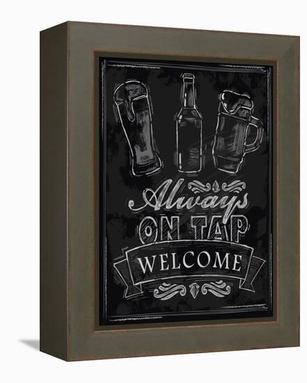 Chalk Beer-bioraven-Framed Stretched Canvas