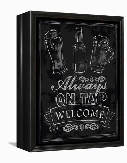 Chalk Beer-bioraven-Framed Stretched Canvas