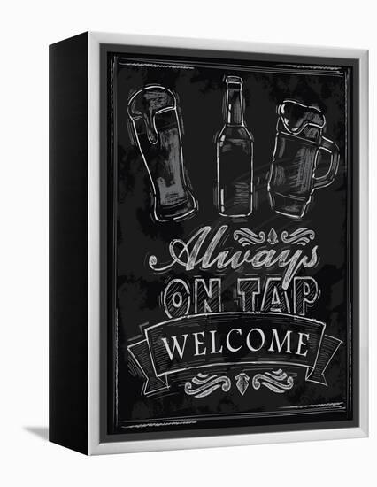 Chalk Beer-bioraven-Framed Stretched Canvas