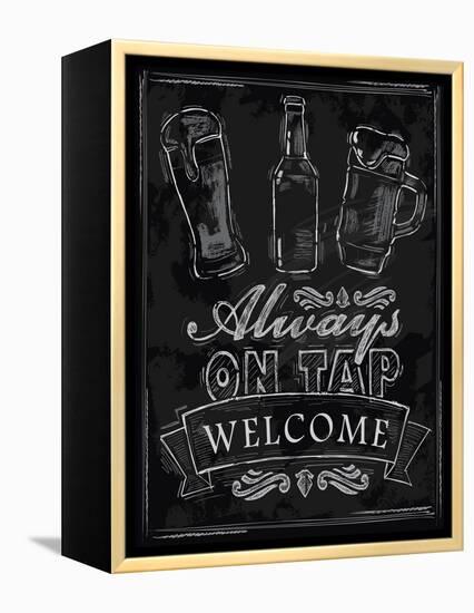 Chalk Beer-bioraven-Framed Stretched Canvas