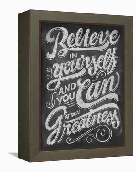 Chalk Belief-Dorothea Taylor-Framed Stretched Canvas