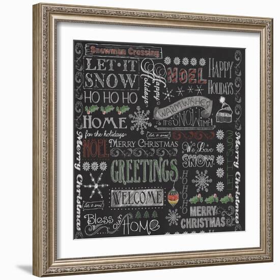 Chalk Christmas Patt-Fiona Stokes-Gilbert-Framed Giclee Print