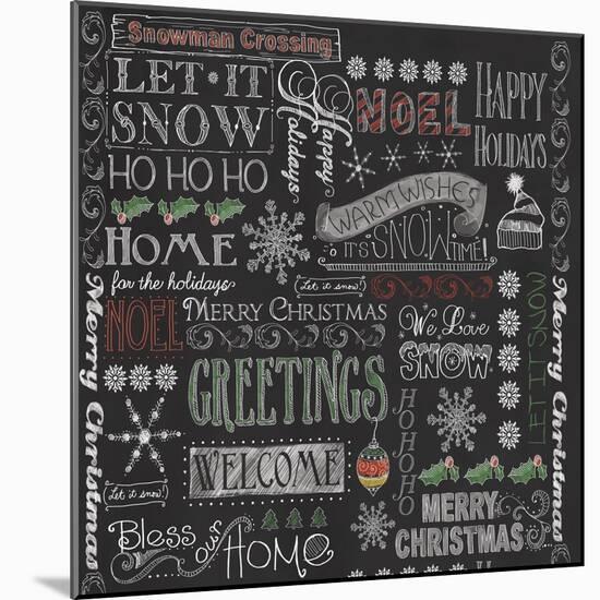 Chalk Christmas Patt-Fiona Stokes-Gilbert-Mounted Giclee Print