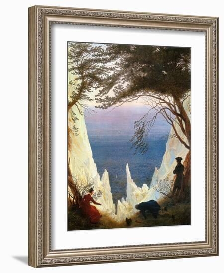 Chalk Cliffs on Rügen-Caspar David Friedrich-Framed Giclee Print