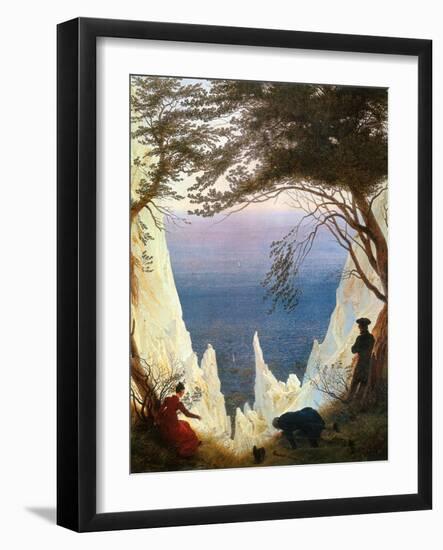 Chalk Cliffs on Rügen-Caspar David Friedrich-Framed Giclee Print