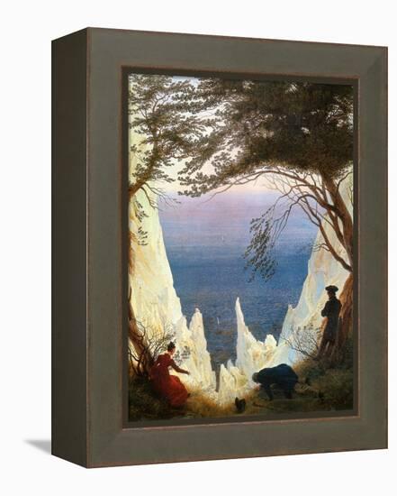 Chalk Cliffs on Rügen-Caspar David Friedrich-Framed Premier Image Canvas