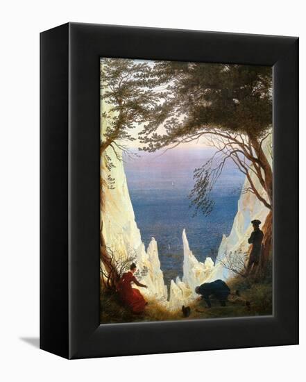 Chalk Cliffs on Rügen-Caspar David Friedrich-Framed Premier Image Canvas