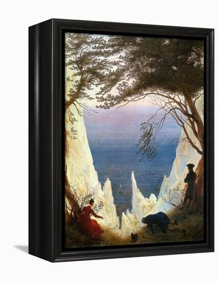 Chalk Cliffs on Rügen-Caspar David Friedrich-Framed Premier Image Canvas