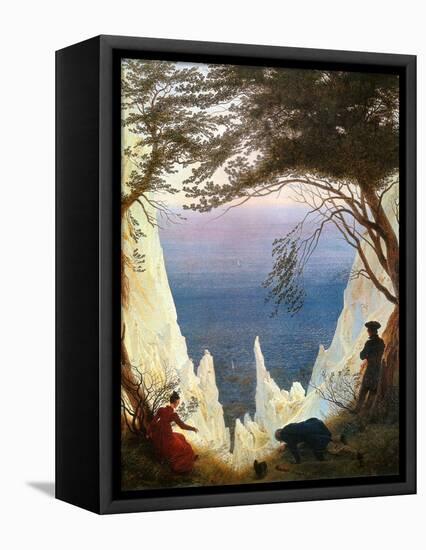 Chalk Cliffs on Rügen-Caspar David Friedrich-Framed Premier Image Canvas