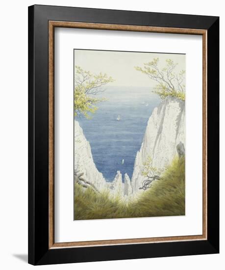 Chalk Cliffs on Rugen, 1825-26-Caspar David Friedrich-Framed Giclee Print