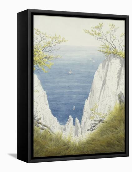 Chalk Cliffs on Rugen, 1825-26-Caspar David Friedrich-Framed Premier Image Canvas