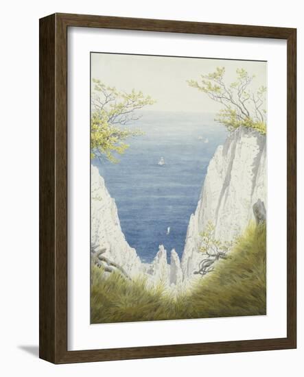 Chalk Cliffs on Rugen, 1825-26-Caspar David Friedrich-Framed Giclee Print