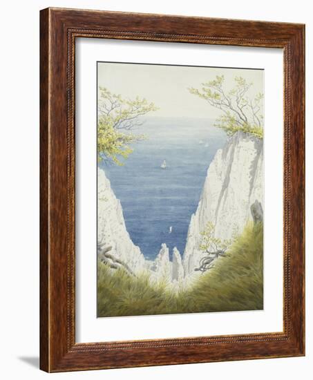 Chalk Cliffs on Rugen, 1825-26-Caspar David Friedrich-Framed Giclee Print