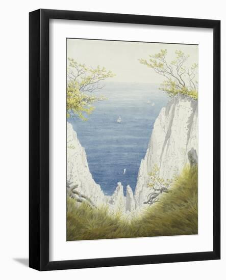 Chalk Cliffs on Rugen, 1825-26-Caspar David Friedrich-Framed Giclee Print