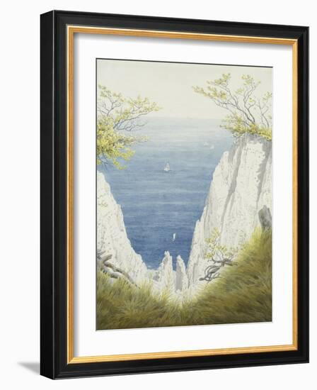 Chalk Cliffs on Rugen, 1825-26-Caspar David Friedrich-Framed Giclee Print