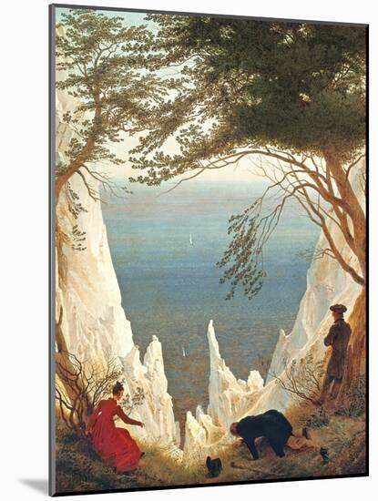 Chalk Cliffs on Rugen, C.1818-Caspar David Friedrich-Mounted Giclee Print