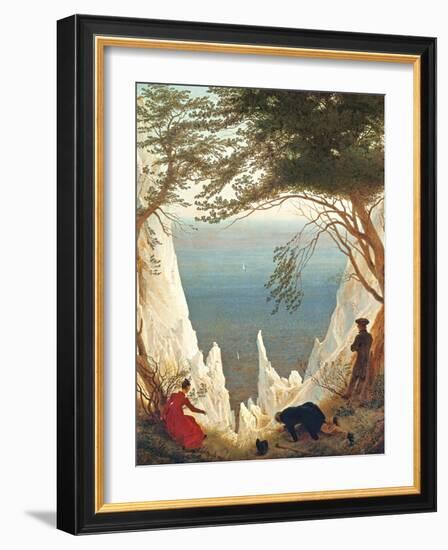 Chalk Cliffs on Rugen, C.1818-Caspar David Friedrich-Framed Giclee Print