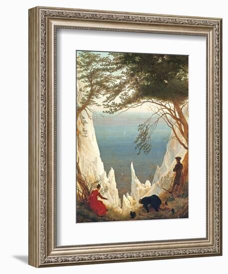 Chalk Cliffs on Rugen, C.1818-Caspar David Friedrich-Framed Giclee Print