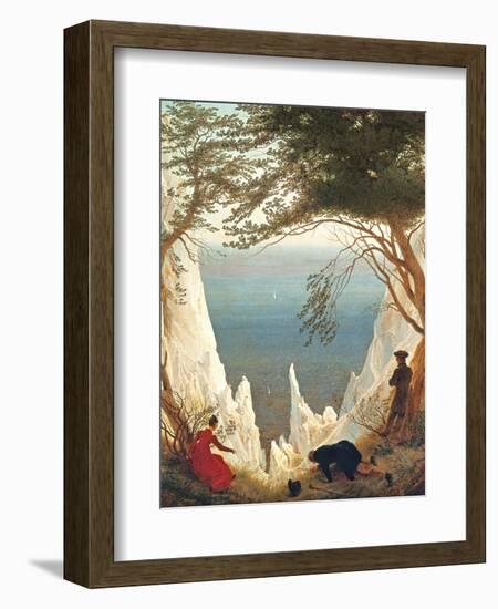 Chalk Cliffs on Rugen, C.1818-Caspar David Friedrich-Framed Giclee Print