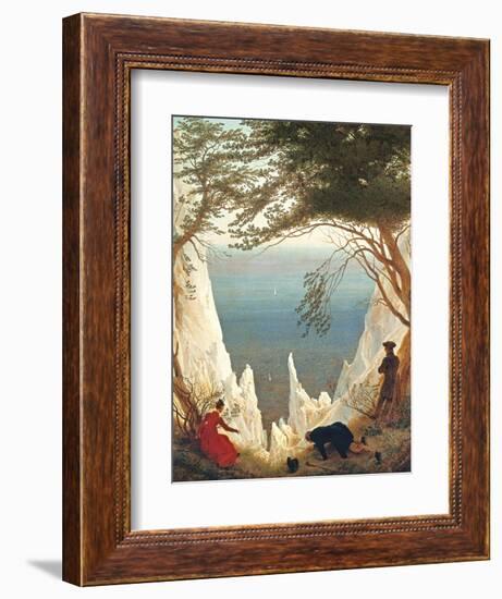 Chalk Cliffs on Rugen, C.1818-Caspar David Friedrich-Framed Giclee Print