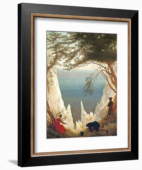 Chalk Cliffs on Rugen, C.1818-Caspar David Friedrich-Framed Giclee Print