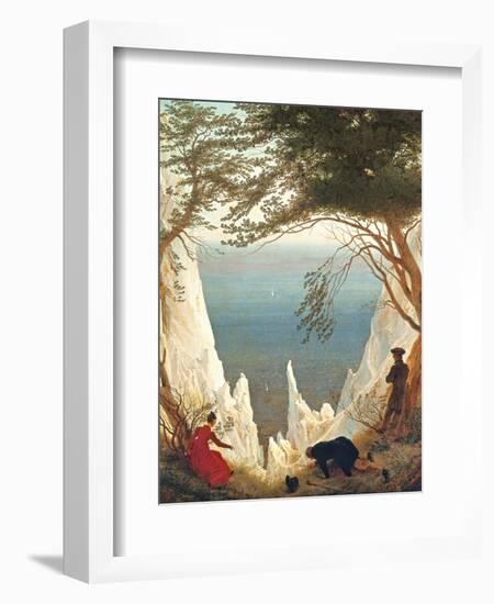 Chalk Cliffs on Rugen, C.1818-Caspar David Friedrich-Framed Giclee Print