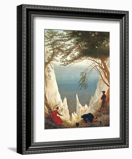 Chalk Cliffs on Rugen, C.1818-Caspar David Friedrich-Framed Giclee Print