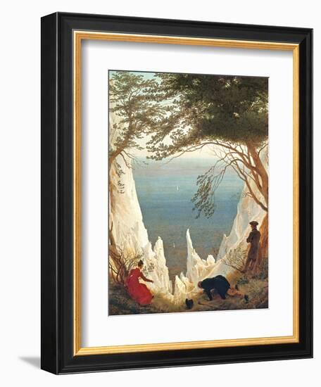 Chalk Cliffs on Rugen, C.1818-Caspar David Friedrich-Framed Giclee Print