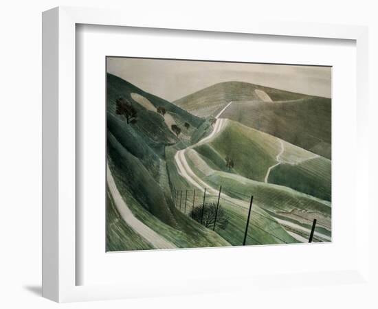 Chalk Paths, 1935-Eric William Ravilious-Framed Giclee Print