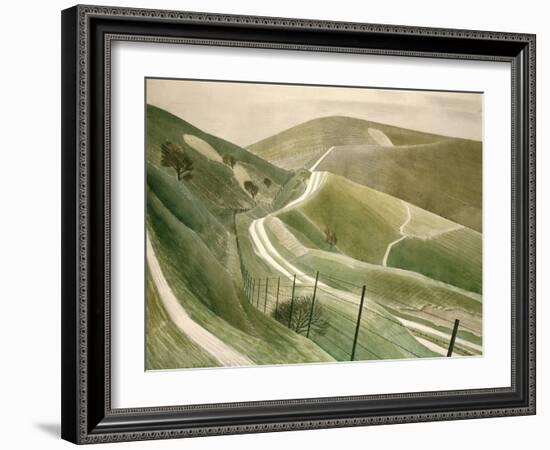 Chalk Paths-Eric Ravilious-Framed Giclee Print