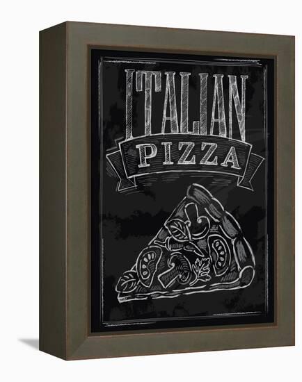 Chalk Pizza-bioraven-Framed Stretched Canvas