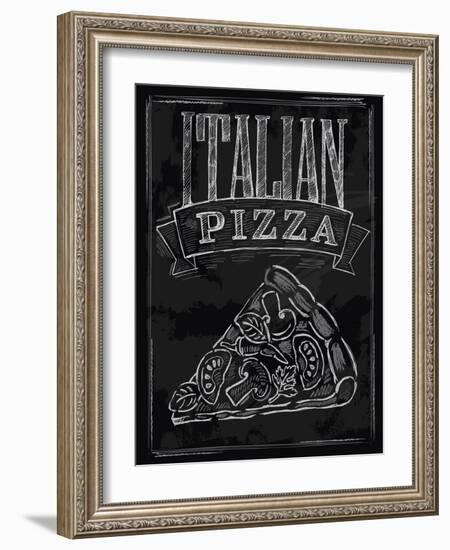 Chalk Pizza-bioraven-Framed Art Print