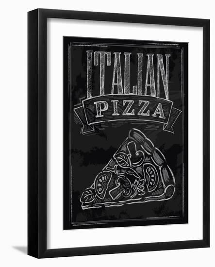 Chalk Pizza-bioraven-Framed Art Print