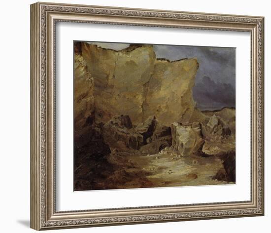 Chalk Rocks of Ruegen-Karl Blechen-Framed Art Print