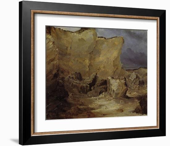 Chalk Rocks of Ruegen-Karl Blechen-Framed Art Print