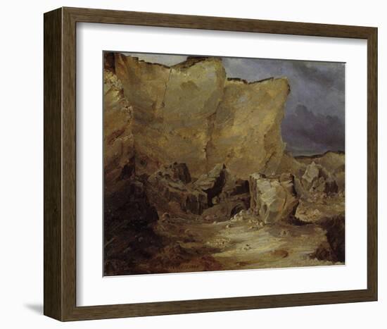 Chalk Rocks of Ruegen-Karl Blechen-Framed Art Print