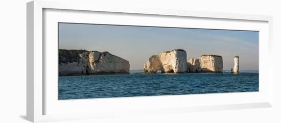 Chalk Stacks and Cliffs at Old Harry Rocks, Between Swanage and Purbeck, Dorset-Matthew Williams-Ellis-Framed Photographic Print