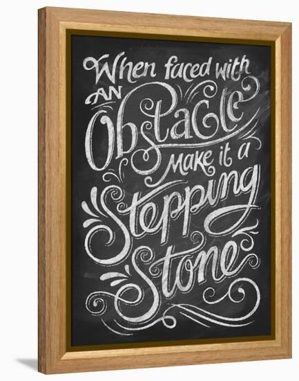 Chalk Stepping Stone-Dorothea Taylor-Framed Stretched Canvas