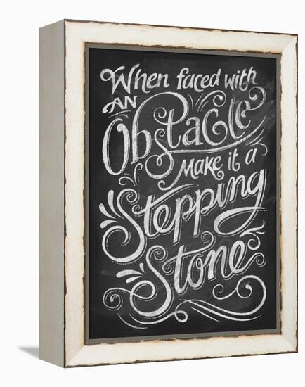 Chalk Stepping Stone-Dorothea Taylor-Framed Stretched Canvas