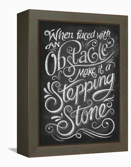 Chalk Stepping Stone-Dorothea Taylor-Framed Stretched Canvas