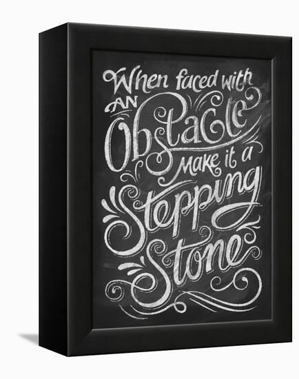 Chalk Stepping Stone-Dorothea Taylor-Framed Stretched Canvas