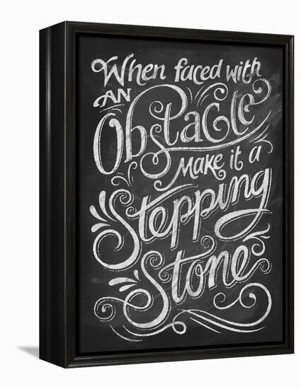 Chalk Stepping Stone-Dorothea Taylor-Framed Stretched Canvas